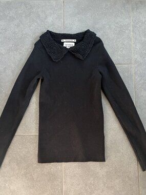 EUC Scotch and Soda Girls Sweater Top, Lace Collar